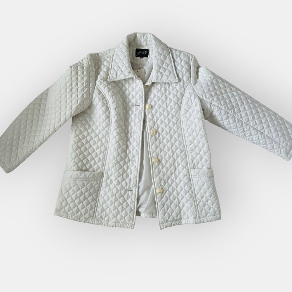 FIORI white quilted jacket